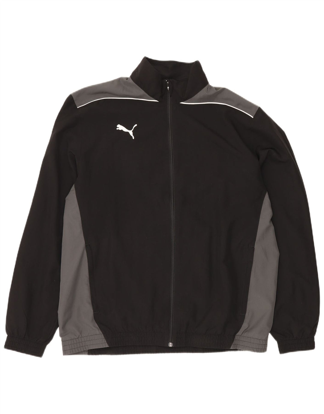 Jachetă de trening pentru bărbați PUMA XL, poliester color bloc negru