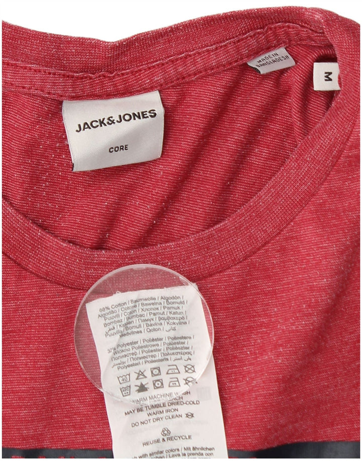 Tricou cu grafic Jack & Jones pentru bărbați Top, mediu roșu, bumbac cu pete