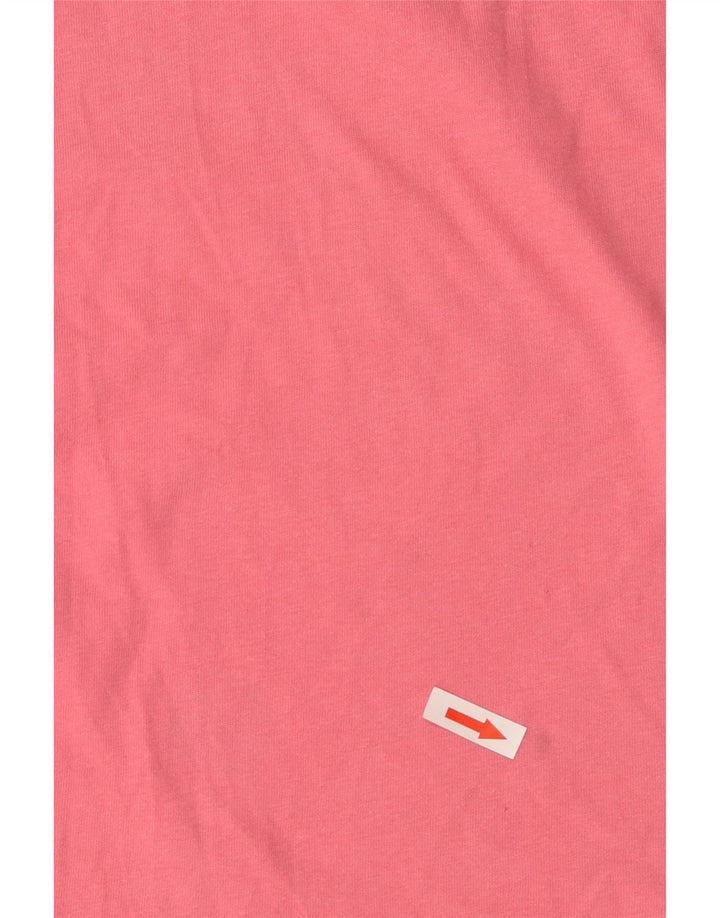 Tricou cu grafic crop Tommy Hilfiger pentru femei Top UK 10 Small Pink
