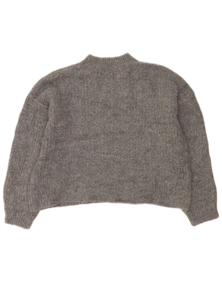 Marks & Spencer Pulover supradimensionat pentru femei cu gâtul turnat UK 14 Medium Gri