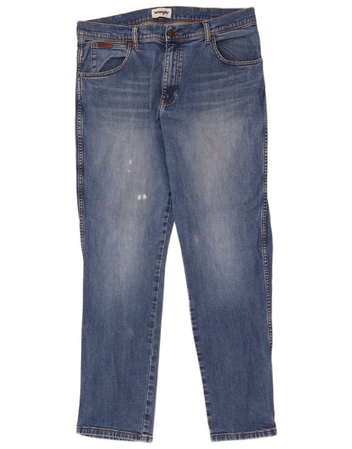 Blugi pentru bărbați Texas Slim Wrangler W36 L32 Bumbac albastru