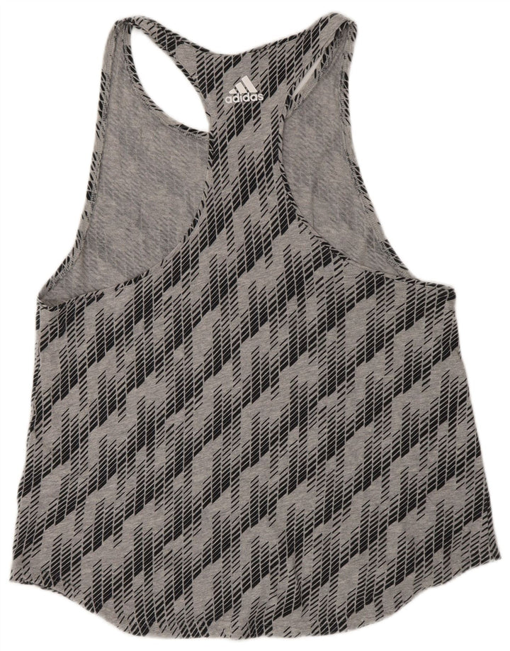 Vesta grafică pentru femei Adidas UK 12 Medium Gri Geometric