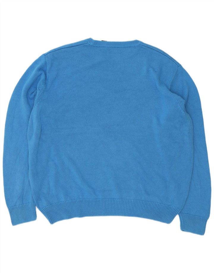 Pulover Chaps pentru bărbați, cu gât crew, 2XL, bumbac albastru