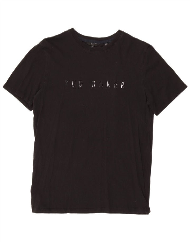 Tricou grafic pentru bărbați Ted Baker Mărimea Top 3 Medium Negru