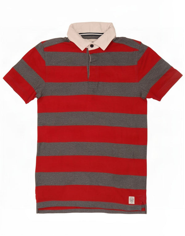 Tricou polo rugby pentru bărbați Fat Face XS bumbac cu dungi roșii