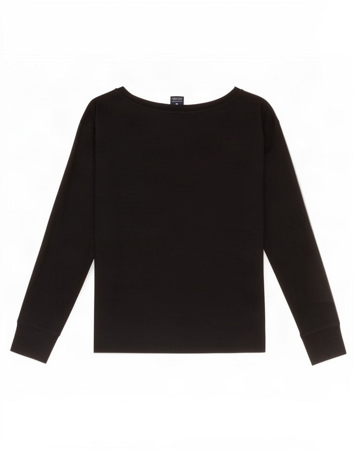 Top grafic pentru femei Nike cu mânecă lungă UK 16, mare, negru, poliester