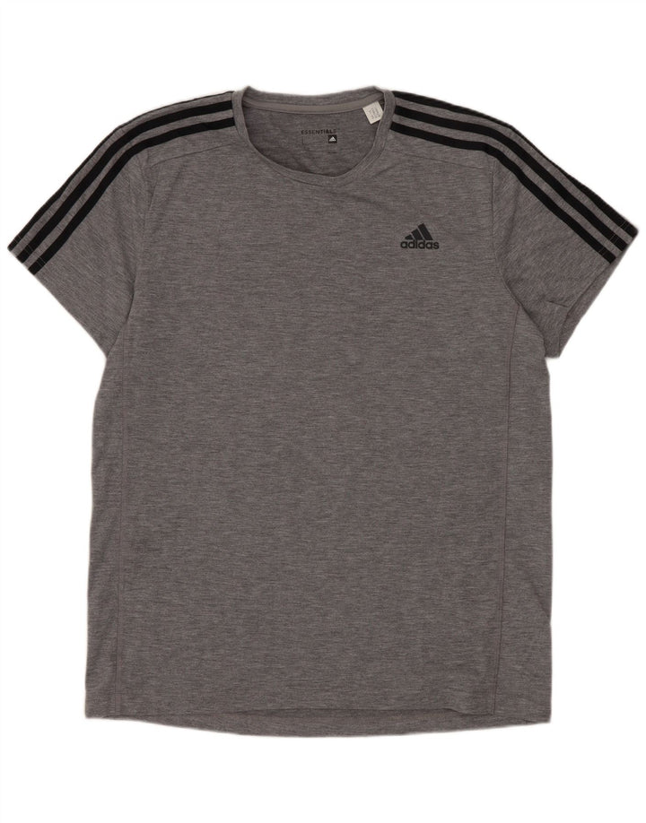 Tricou Adidas Climalite pentru bărbați Top mare bumbac gri