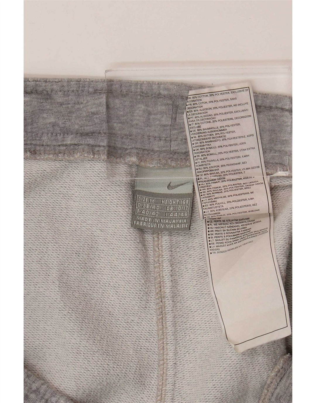 Pantaloni de trening Nike pentru femei UK 10/12 bumbac gri mediu