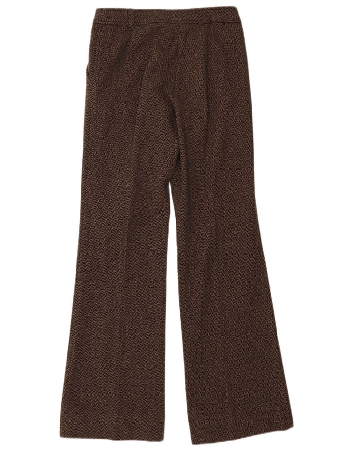 Costum 2 piese pentru femei de weekend Max Mara UK 8 Small W28 L33 Brown Herringbone