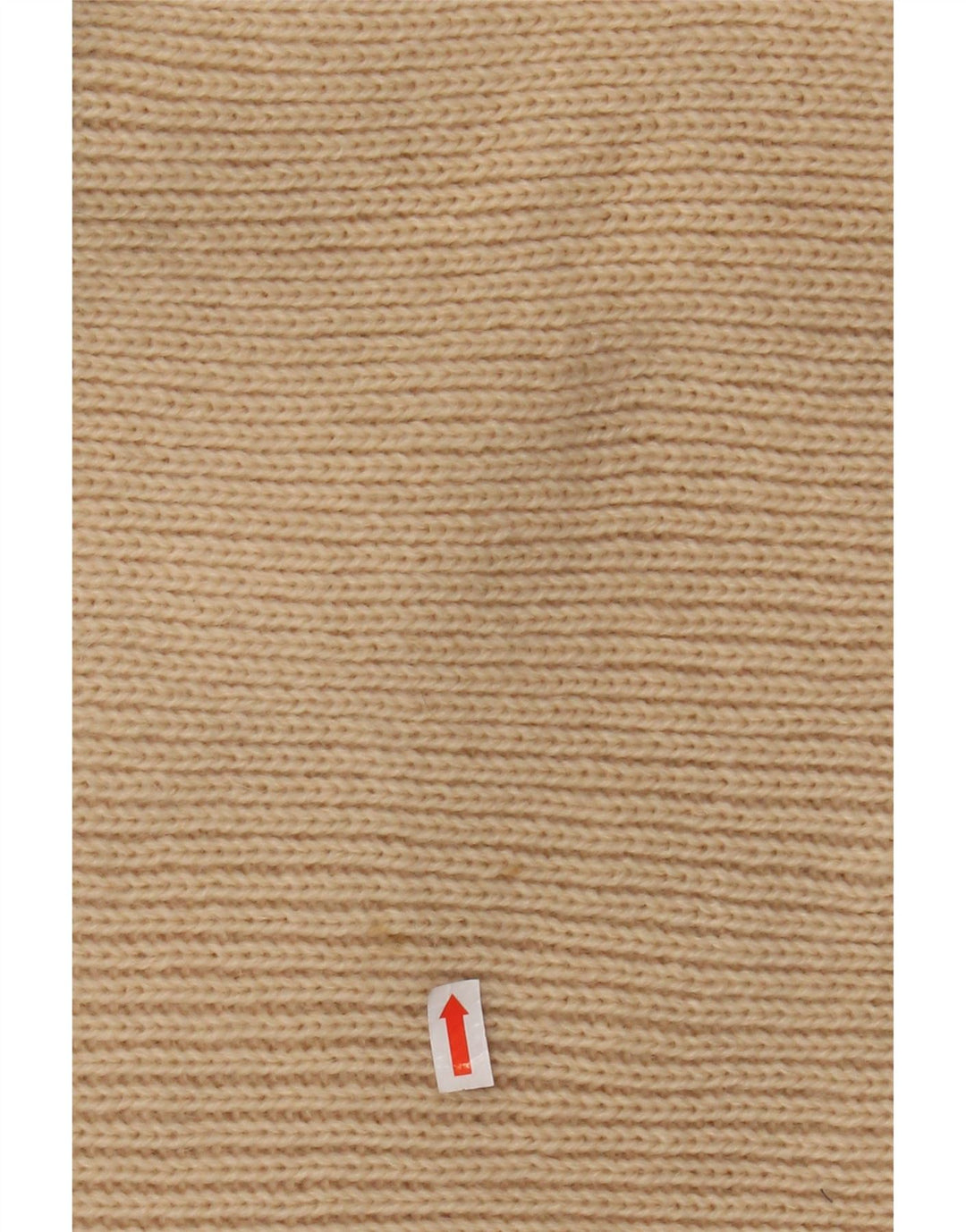 VINTAGE Pulover cu gât rulat pentru femei UK 12 Medium Bej Acrilic cu dungi