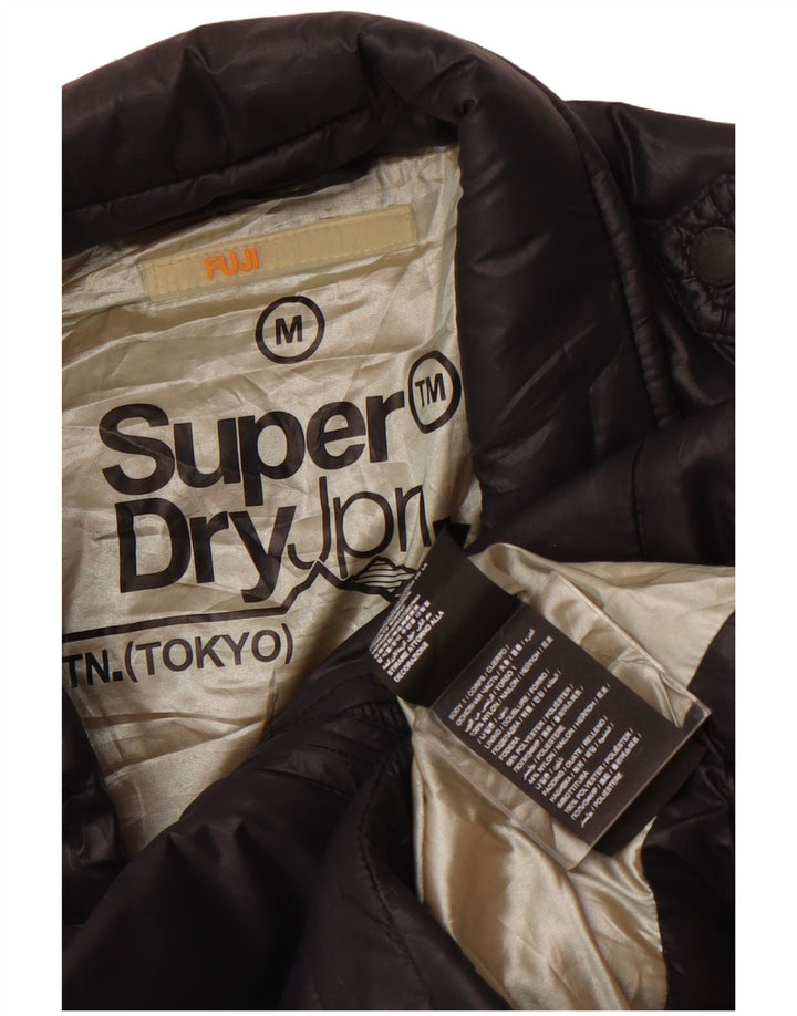 SUPERDRY Jachetă Crop Windbreaker pentru femei UK 12 Medium Black Nylon