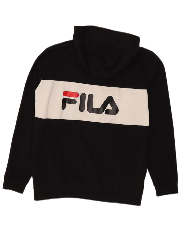 Pulover Fila Graphic Zip Hoodie Fete 13-14 Ani Negru Colorblock