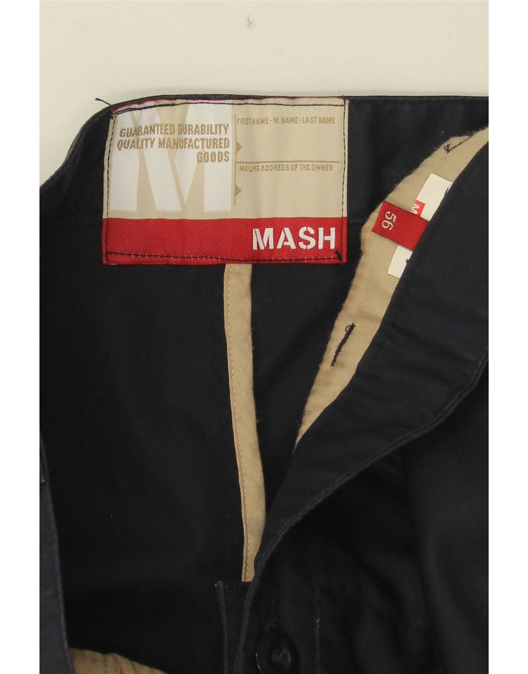 Pantaloni chino drepti pentru bărbați Mash W38 L30 bleumarin