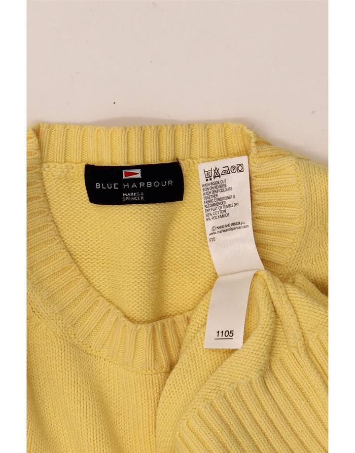 Pulover Marks & Spencer pentru bărbați, Blue Harbour, cu gât crew, galben mediu