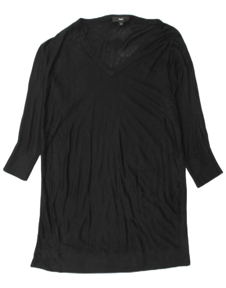 MOSSIMO Rochie Jumper cu mânecă lungă pentru femei, Marea Britanie 18 XL Negru Acrilic