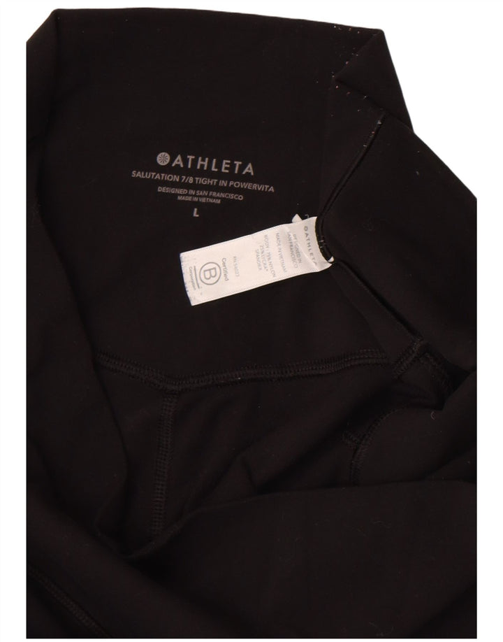 Leggings Capri Athleta pentru femei UK 16, mare, negru, nailon