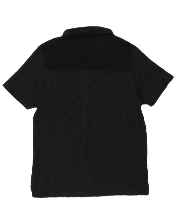 Tricou polo pentru bărbați Dkny, bumbac negru mediu cu dungi