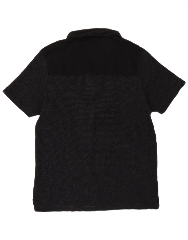 Tricou polo pentru bărbați Dkny, bumbac negru mediu cu dungi