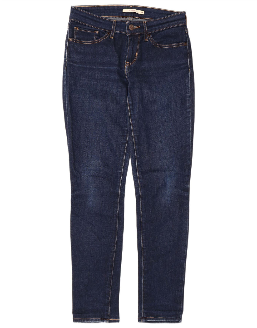 Blugi skinny 711 pentru femei LEVI'S L26 L27 bumbac bleumarin