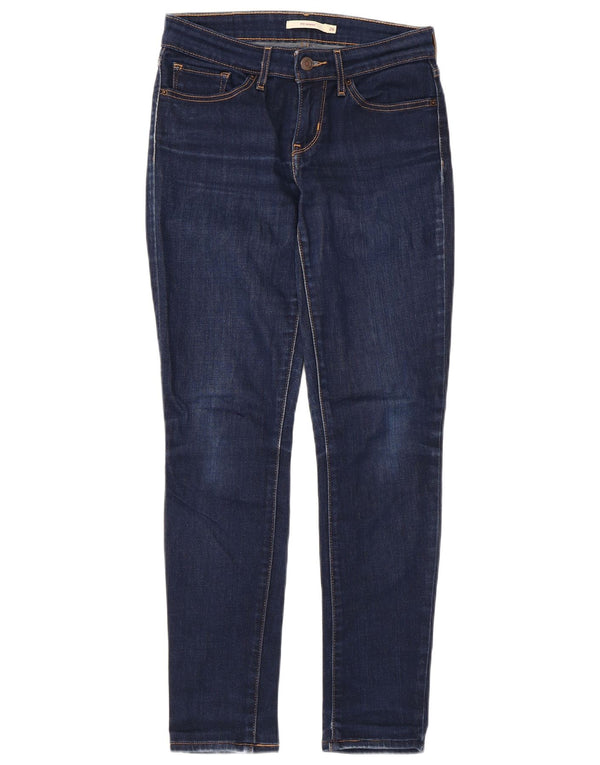 Blugi skinny 711 pentru femei LEVI'S L26 L27 bumbac bleumarin