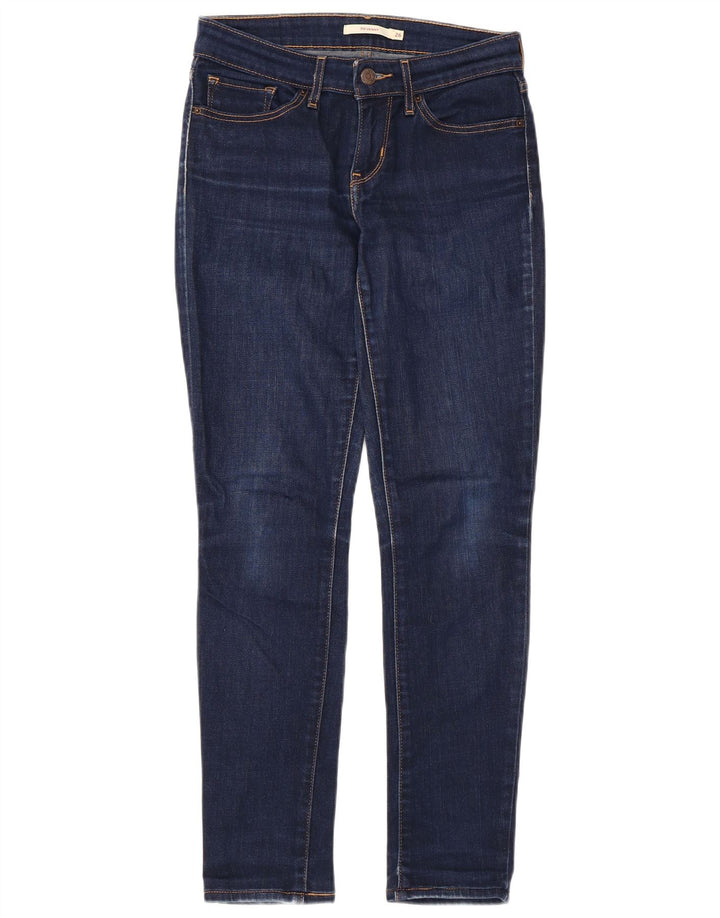 Blugi skinny 711 pentru femei LEVI'S L26 L27 bumbac bleumarin