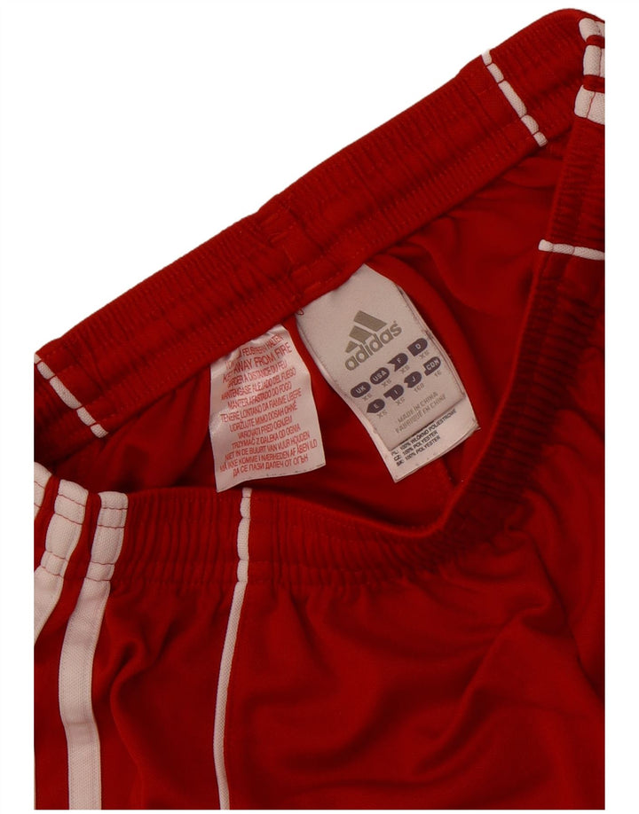 Pantaloni scurți sport adidas Climalite pentru băieți 7-8 ani XS poliester roșu