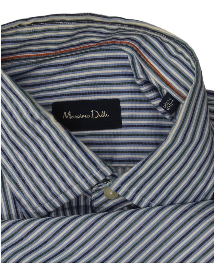Cămașă Massimo Dutti pentru bărbați XL Blue Pinstripe