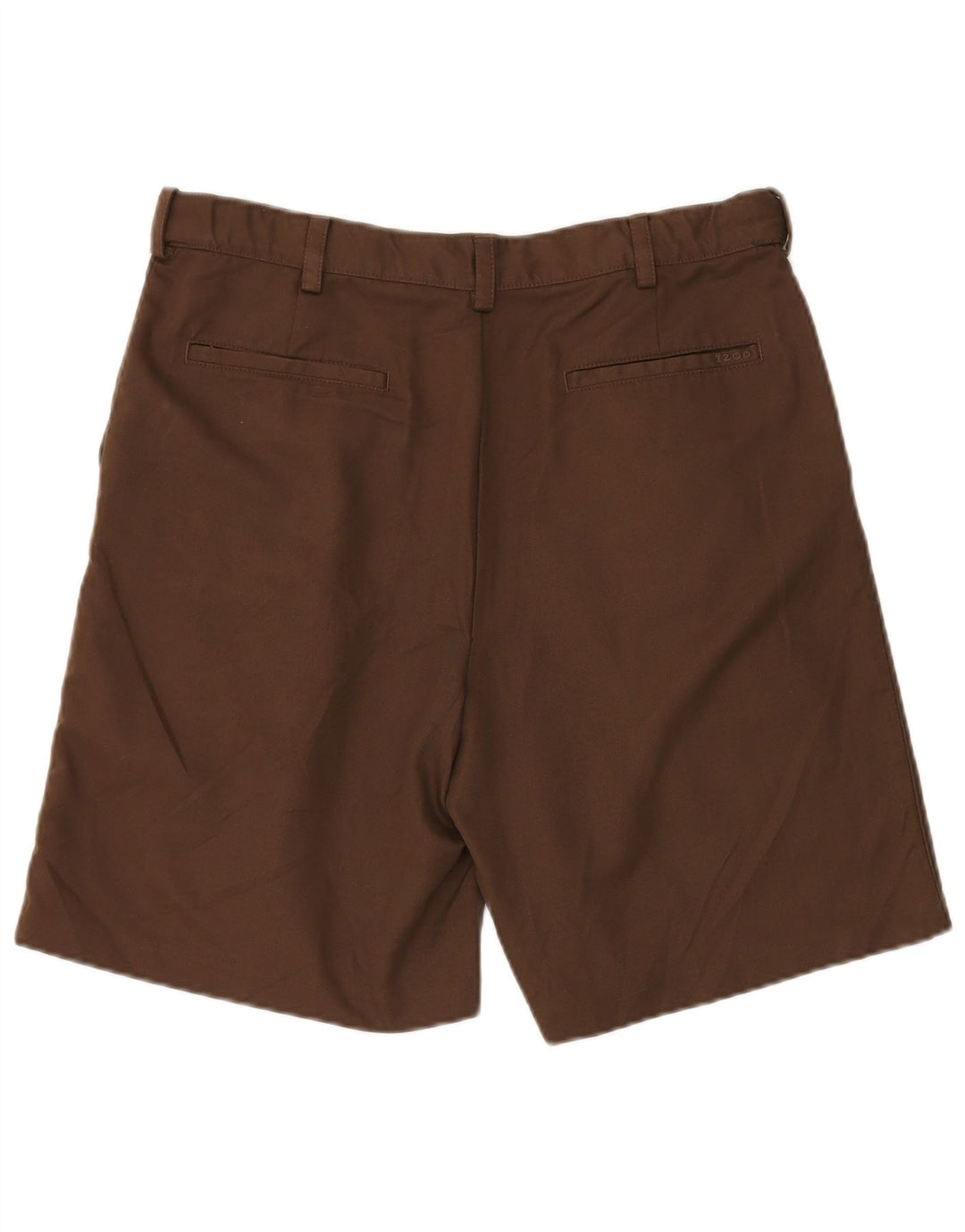 Pantaloni scurți chino pegged IZOD pentru bărbați W34 poliester maro mare