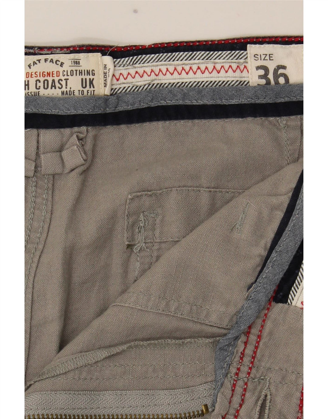 Pantaloni scurți chino pentru bărbați Fat Face W36 Large Gri In