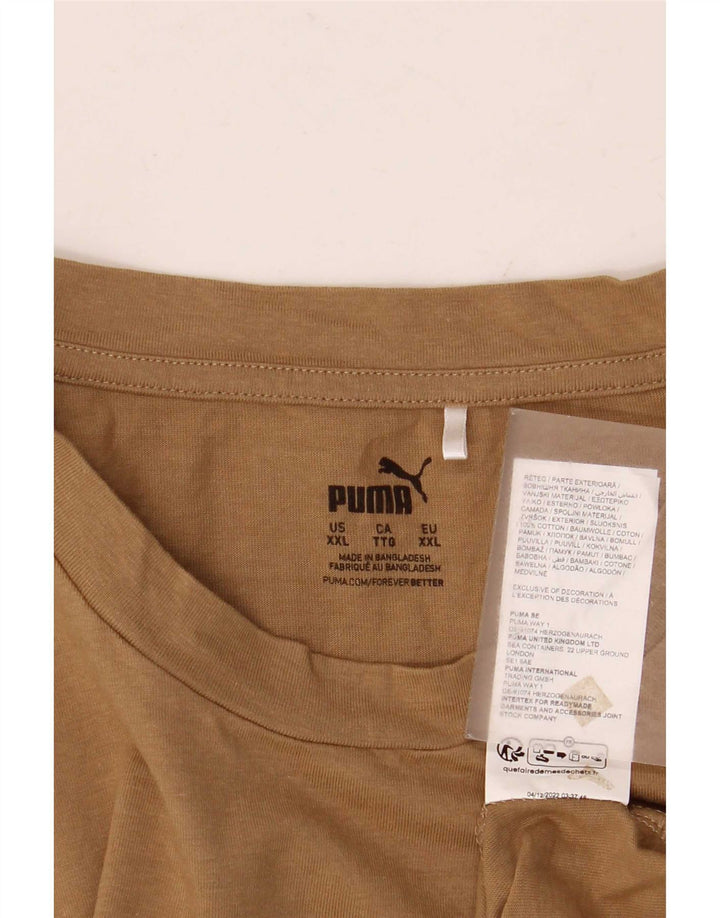 Tricou pentru bărbați Puma Top 2XL Bej Bumbac