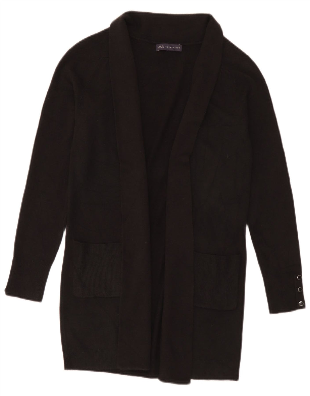 Pulover cardigan deschis pentru femei Marks & Spencer UK 8 Mic Negru
