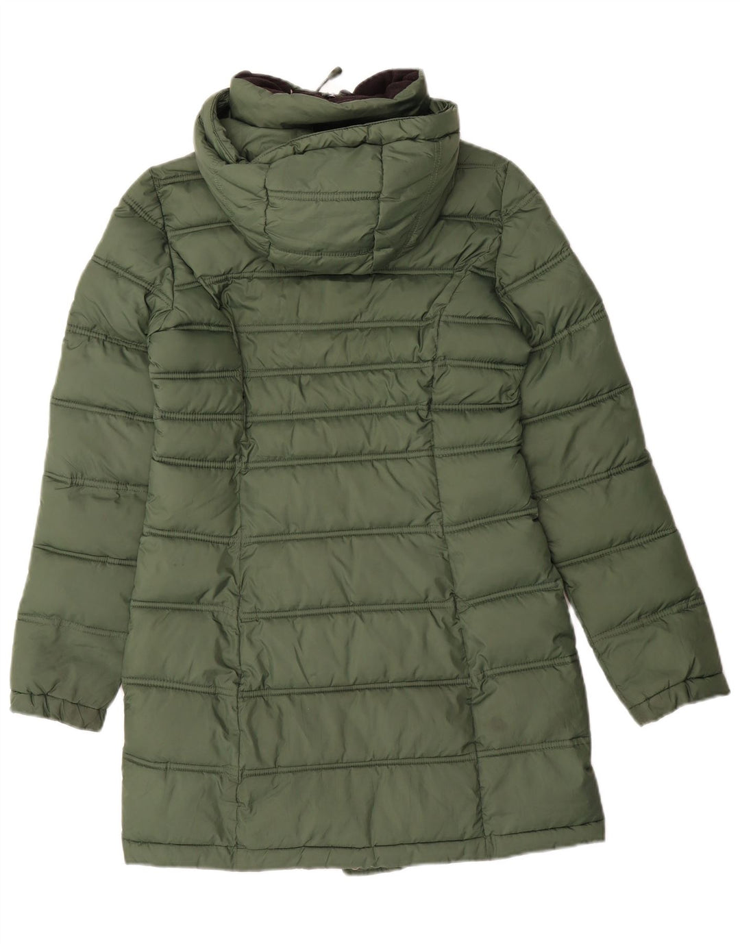 Palton căptușit cu glugă Superdry pentru femei UK 6 XS poliester verde