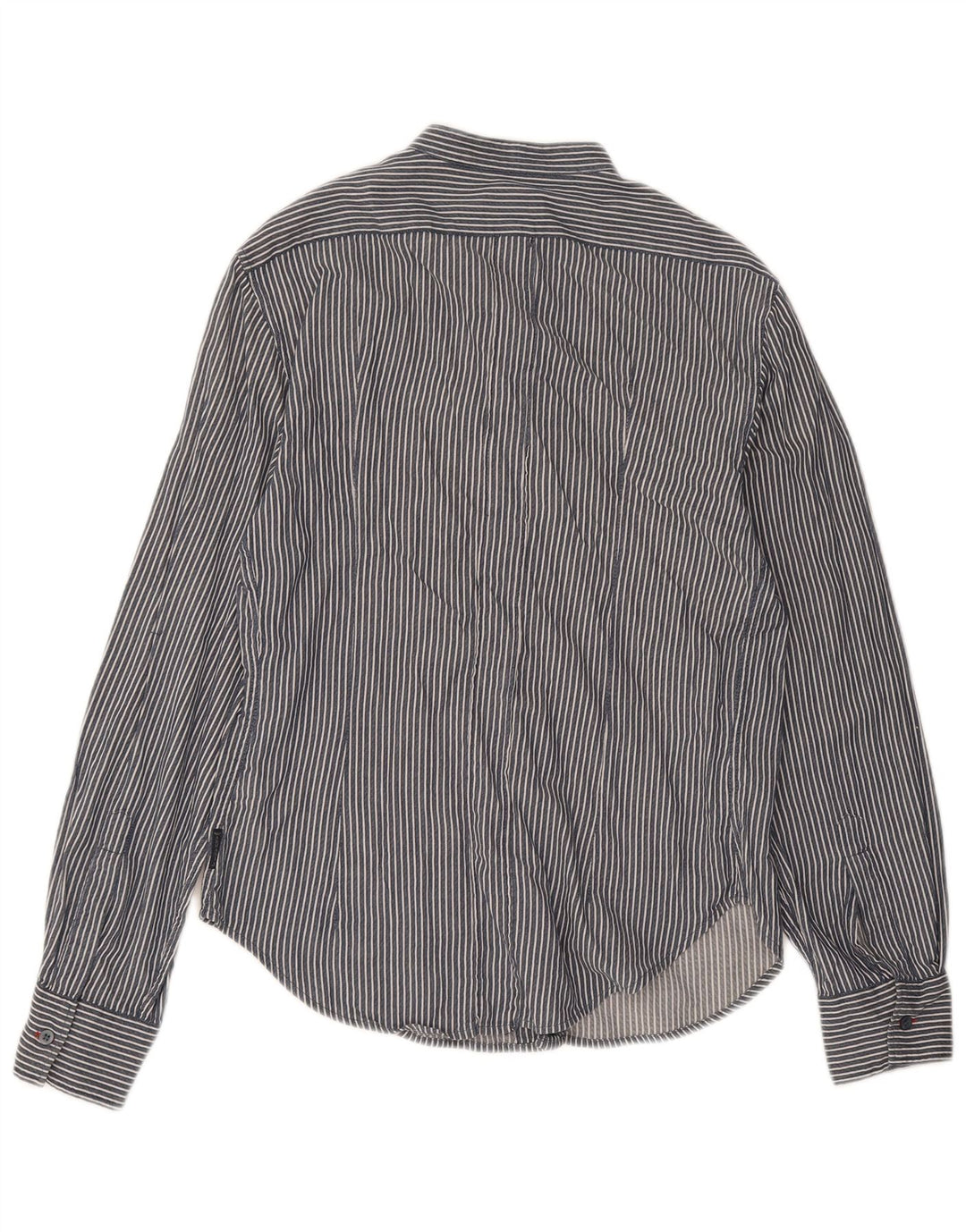 Cămașă pentru bărbați Armani Jeans, mare, albastru, bumbac cu dungi