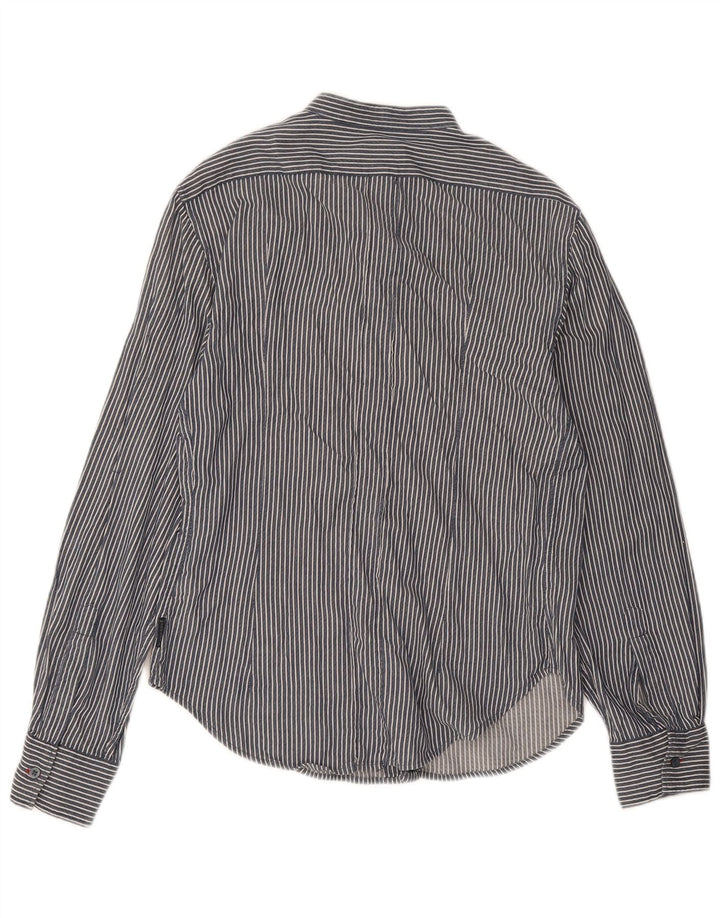 Cămașă pentru bărbați Armani Jeans, mare, albastru, bumbac cu dungi