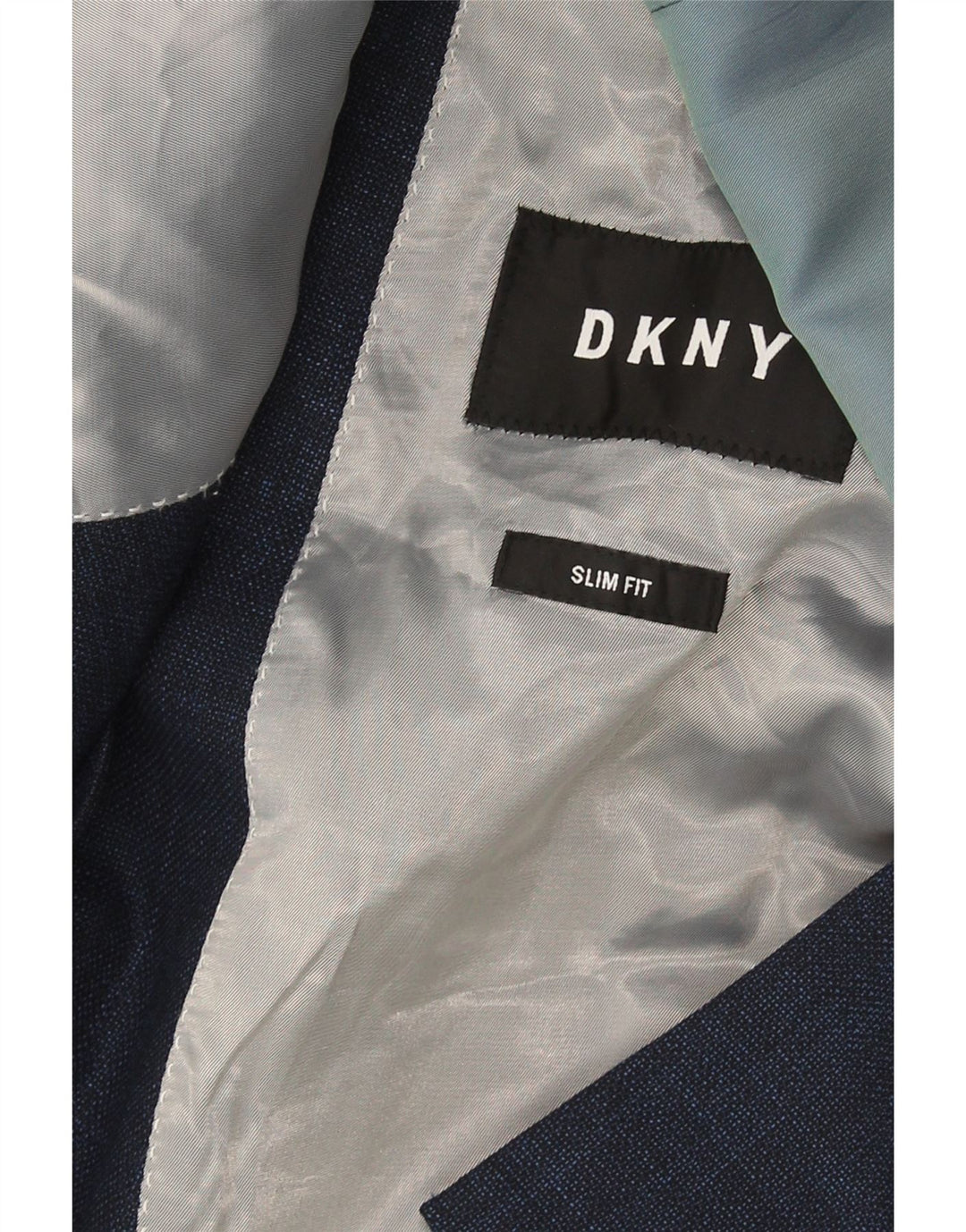 Blazer pentru bărbați Dkny, cu 2 nasturi, slim fit, EU 54, 2XL, lână bleumarin
