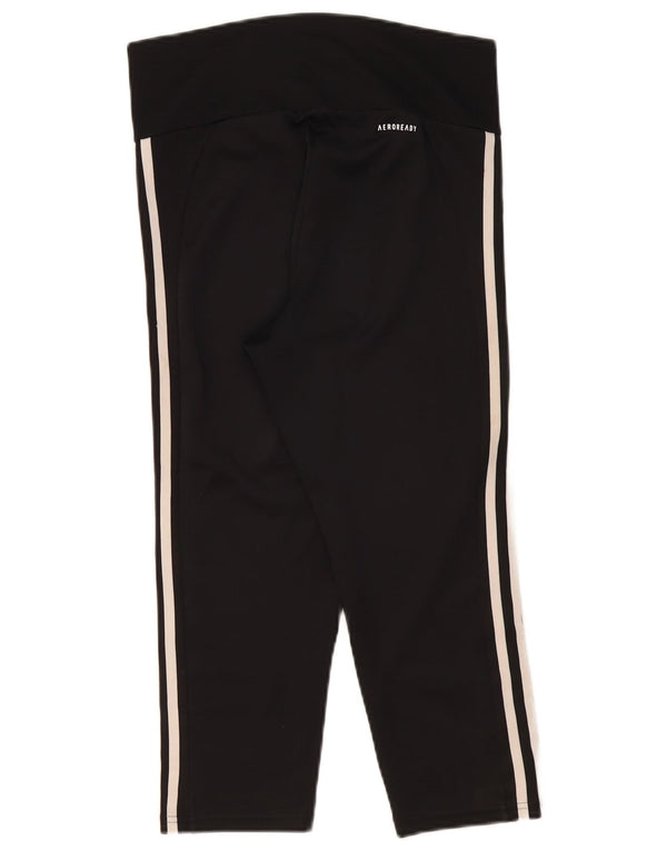Leggings Adidas Aeroready Capri pentru femei UK 12/14 Poliester mediu negru