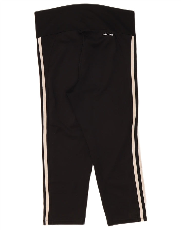 Leggings Adidas Aeroready Capri pentru femei UK 12/14 Poliester mediu negru