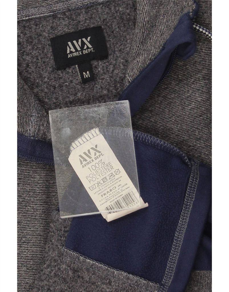 AVIREX Womens Tracksuit Top Jacket UK 14 Medium Grey Colourblock Polyester Vintage Avirex and Second-Hand Avirex from Messina Hembry 