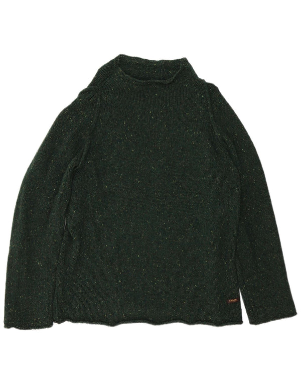 Pulover pentru damă Gas Pulover cu gât țestoasă UK 20 2XL Lână verde pătată