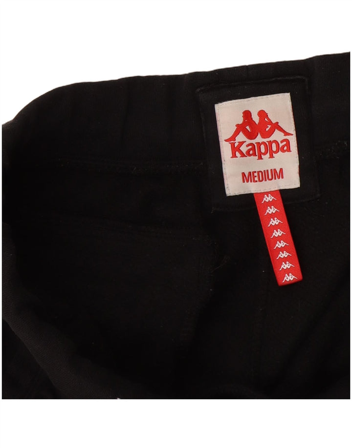 Pantaloni de trening pentru bărbați cu grafică Kappa Pantaloni de jogging mediu negru
