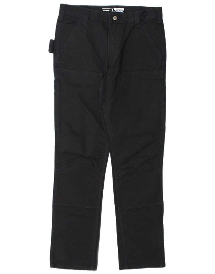 Pantaloni cargo drepți pentru bărbați CARHARTT W32 L32 bumbac negru