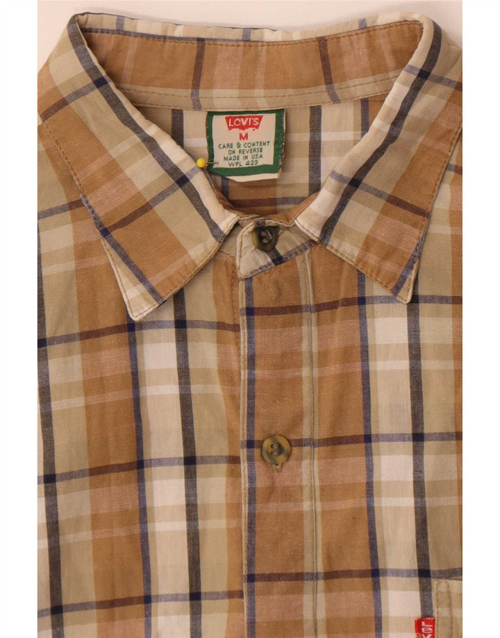 Cămașă Levi's pentru bărbați, bumbac carouri maro mediu