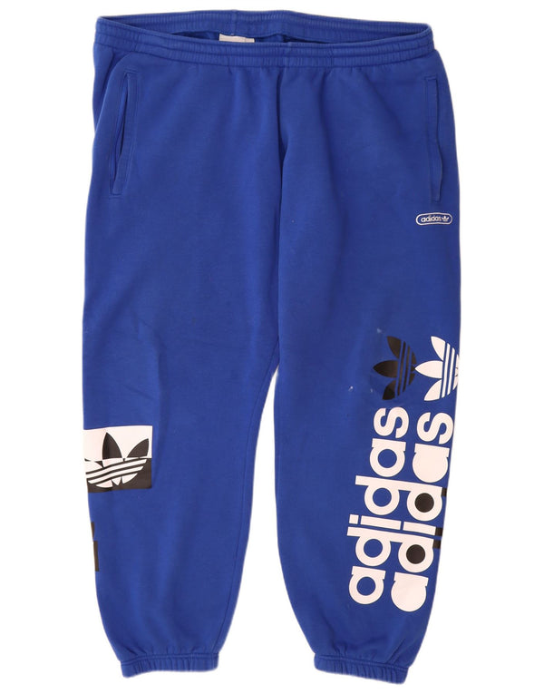 Pantaloni de trening pentru bărbați Adidas Pantaloni de jogging 2XL, albastru, bumbac