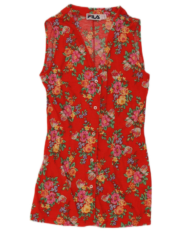 Rochie cămașă fără mâneci pentru femei Fila IT 46 Large Orange Floral