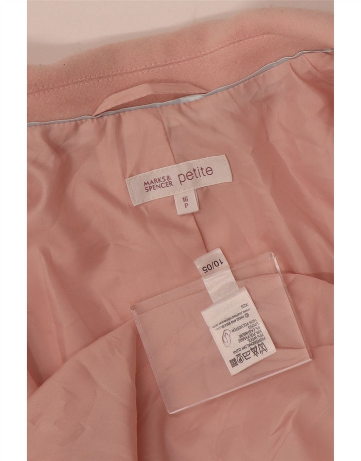 Palton pentru femei Marks & Spencer UK 16, lână mare, roz
