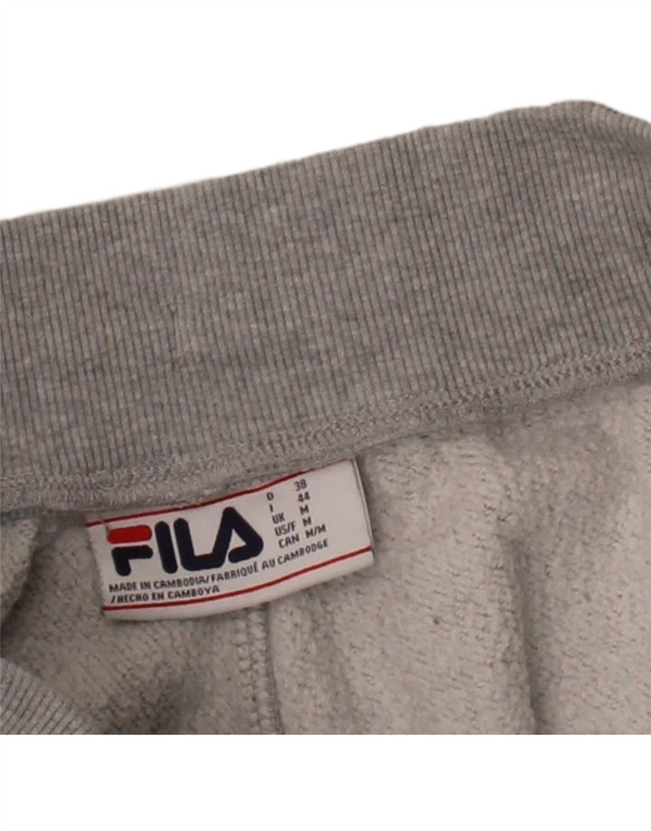 FILA Womens Tracksuit Trousers Joggers UK 14 Medium Grey Cotton