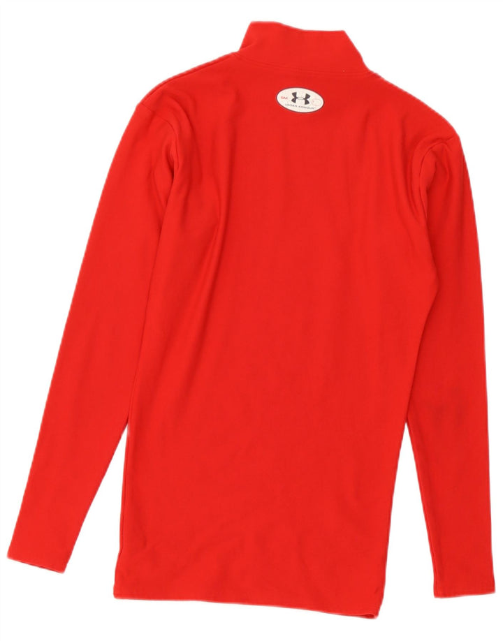 Under Armour Cold Gear Top cu mânecă lungă pentru femei UK 8 Small Red Nylon