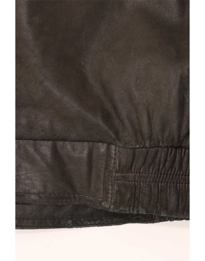 Jachetă de piele pentru bărbați Itallo UK 40 Large Black