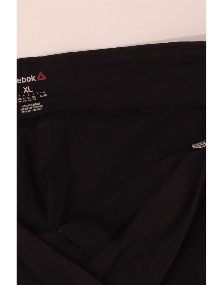 Leggings Capri Reebok pentru femei UK 18 XL, nailon negru
