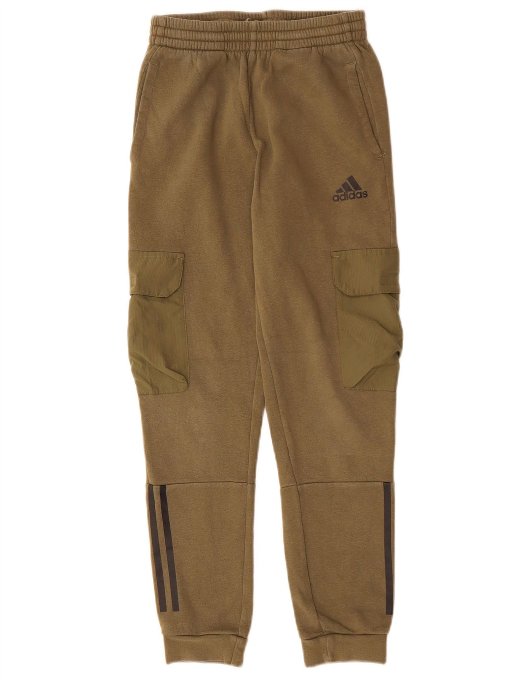 Pantaloni de trening cargo ADIDAS pentru băieți Joggeri 11-12 ani bumbac kaki